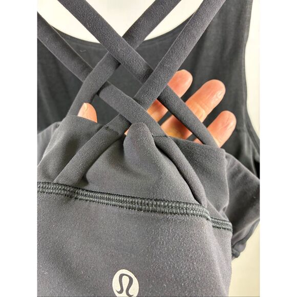 Lululemon High Neck Energy Bra in Black Size 10 - Picture 3 of 6